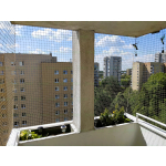 Ochronna siatka wzmocniona dla kota na balkon montaż Warszawa